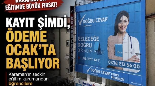 Doğru Cevap'tan yeni dönem hamlesi: kayıt şimdi, ödeme Ocak'ta