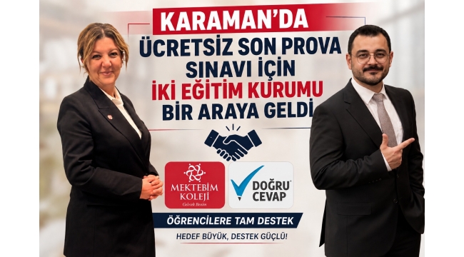 Karaman'da eğitimde örnek iş birliği